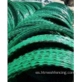 BTO-22 Green Powder Coated Concertina Razor Barbed Wire